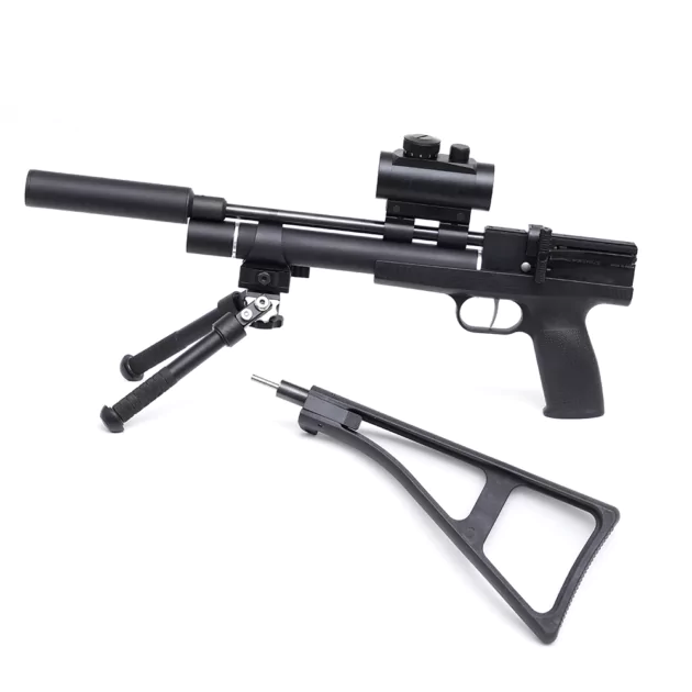 PP100 Harpy X3 Air Pistol COMBO with Red Dot, Folding Stock, Bipod